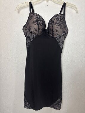 Marilyn Monroe Sexy Black Lace Trim Slip Dress - Women Intimates & Sleepwear.